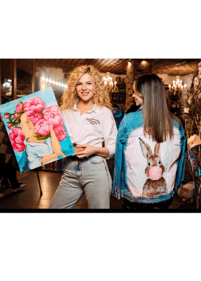 Арт-вечеринка Artvibes. Рисуем акрилом на холсте с видом на Аврору