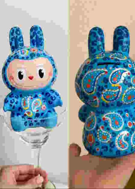 Роспись игрушки Лабубу с видом на Неву от Артвайбс