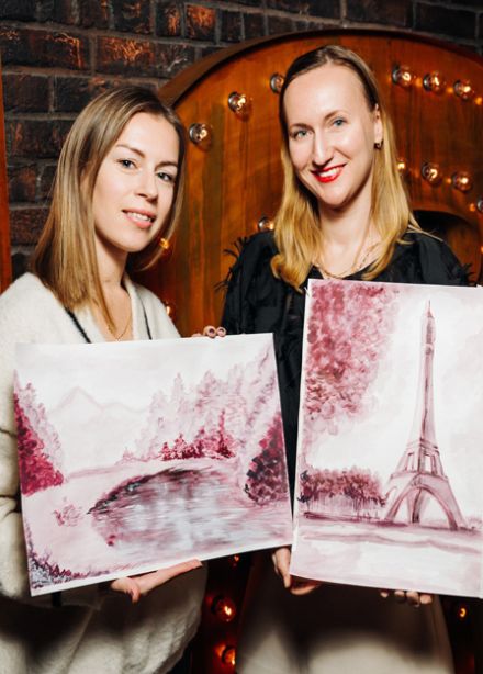 Арт-вечеринка Artvibes. Рисуем вином в ресторане "Маймун"